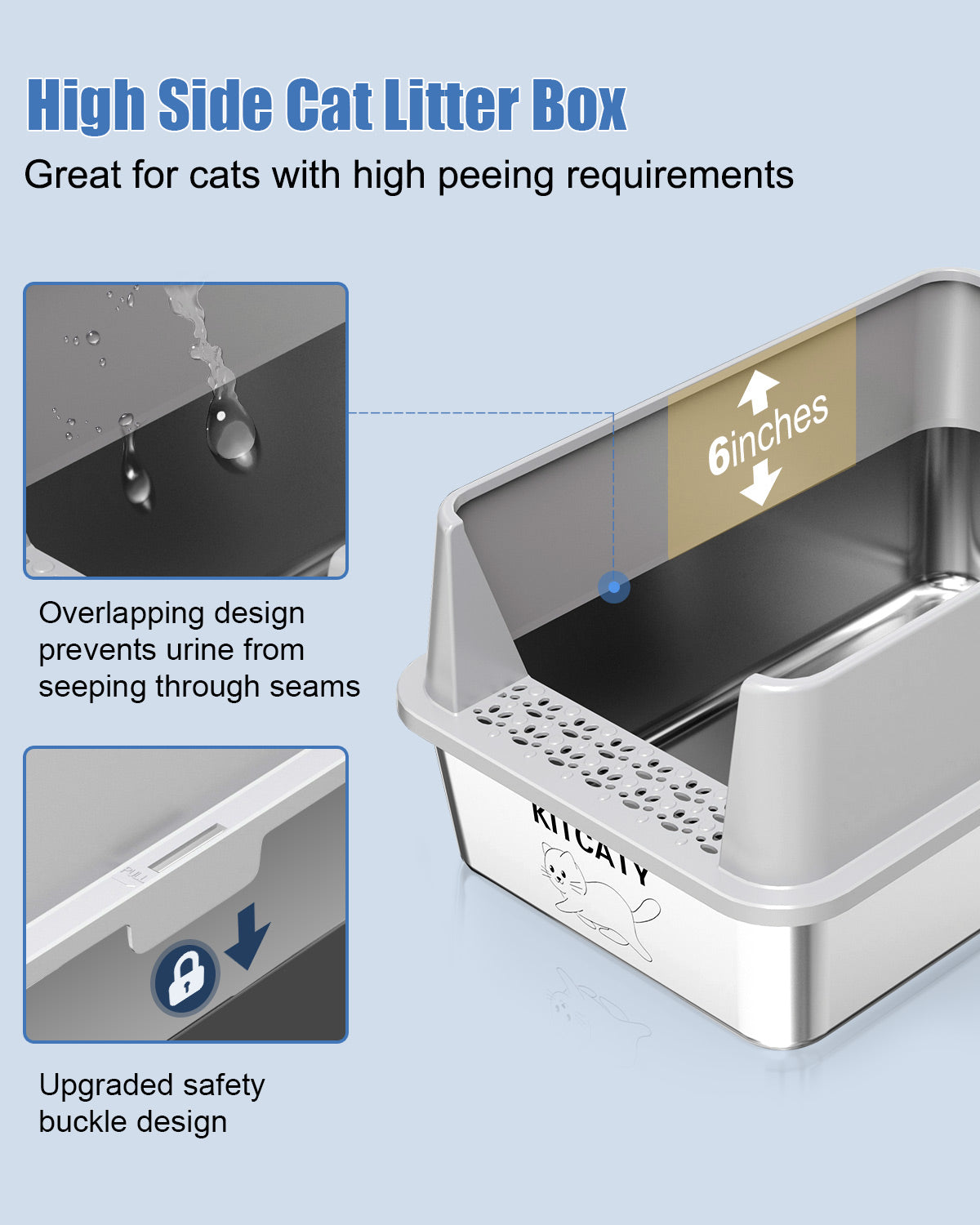 Stainless Steel Cat Litter Box