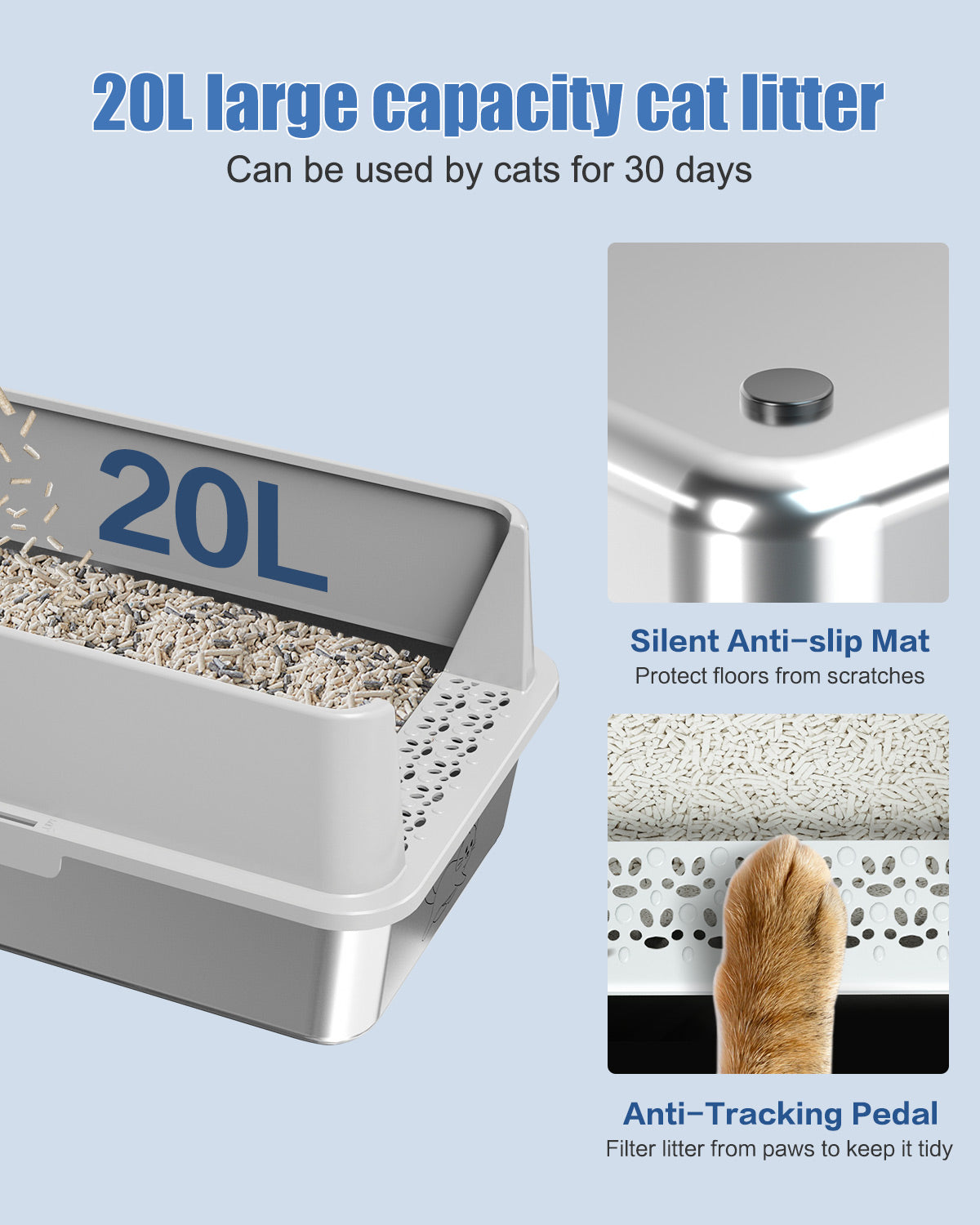 Stainless Steel Cat Litter Box