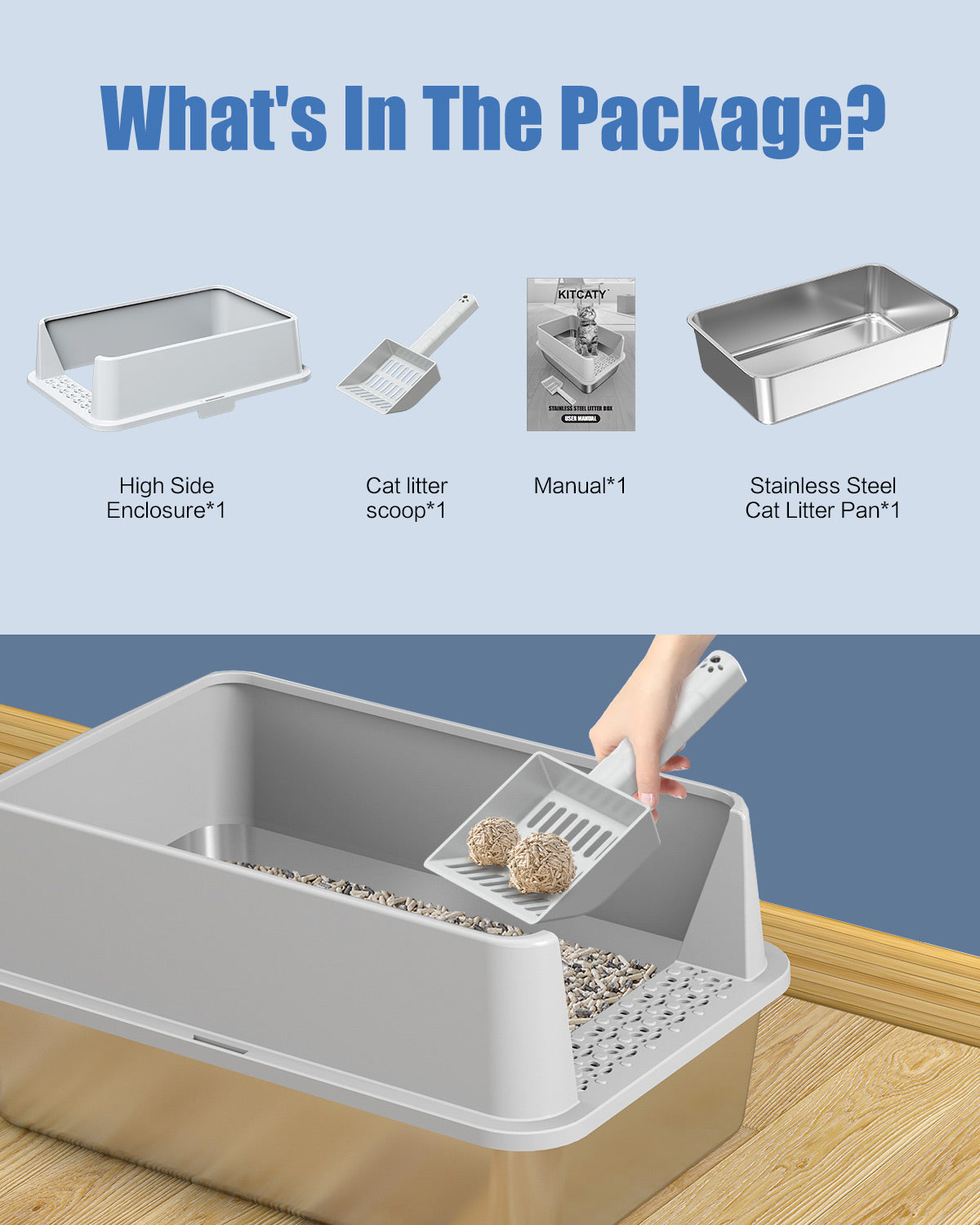 Stainless Steel Cat Litter Box